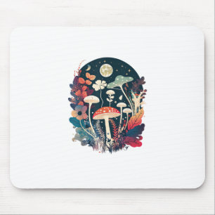 Aesthetic Goblincore And Cottagecore Mushroom Whim Mouse Pad