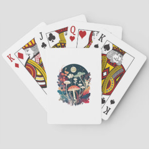 Aesthetic Goblincore And Cottagecore Mushroom Whim Playing Cards