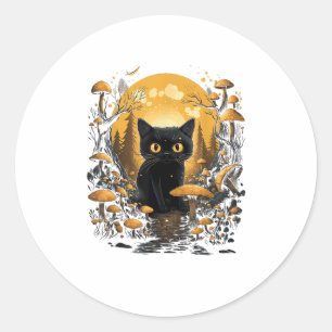 Aesthetic Goblincore And Cottagecore Under Mushroo Classic Round Sticker