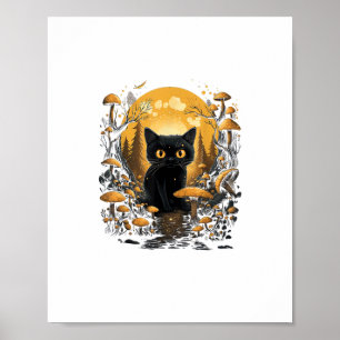 Aesthetic Goblincore And Cottagecore Under Mushroo Poster