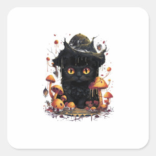 Aesthetic Goblincore And Cottagecore Under Mushroo Square Sticker