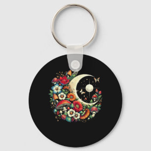Aesthetic Goblincore Cottagecore Mushroom Funny Ar Keychain
