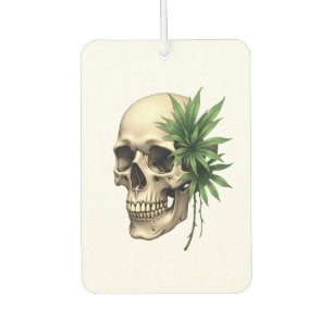 Aesthetic Goth Grunge Skull Tropical Monstera Leaf Air Freshener