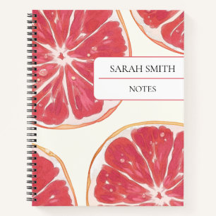 Aesthetic Grapefruit Notebook Custom Name Journal