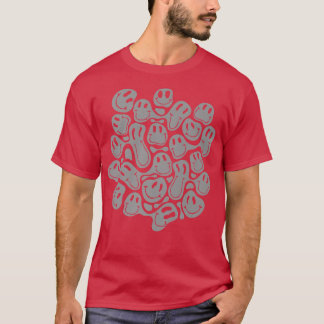 aesthetic gry pattern melting black liquid swirl s T-Shirt