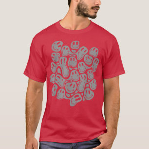aesthetic gry pattern melting black liquid swirl s T-Shirt