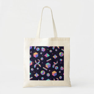 Aesthetic Holographic 3D Geometric Tote Bag
