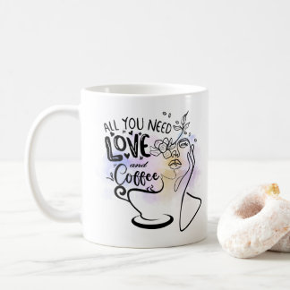 Aesthetic Illustrations, Girl's Coffee Mug