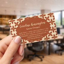 Aesthetic Interior Designer Business Card
