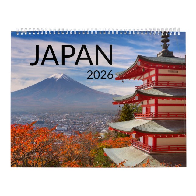 Aesthetic Japanese Landscapes & Temples 2026  Calendar (Cover)