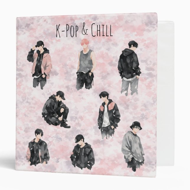 Aesthetic K-Pop Idols Silhouette  Binder (Front/Inside)