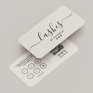 Aesthetic Lashes Makeup Artist Loyalty Sand Business Card