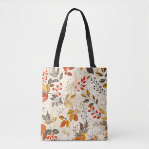 Aesthetic Leaf Pattern Tote Bag