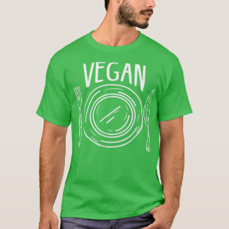 Aesthetic Love Vegan Food Plate Veggies Vegetarian T-Shirt