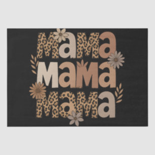 Aesthetic Mama Typography Leopard Gift Tissue Paper