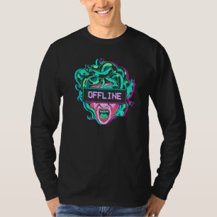 Aesthetic Medusa Snake Head Offline Gorgon Vaporwa T-Shirt