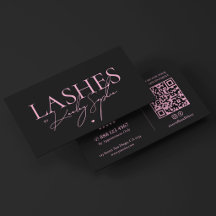Aesthetic Minimal Lash Tech Pink Black