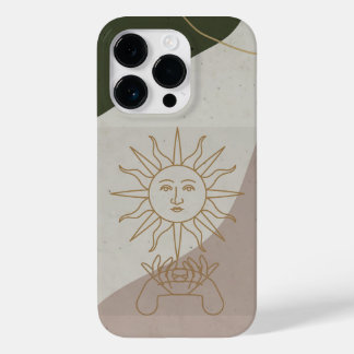 Aesthetic Minimalist Background Sun And Two Hands Case-Mate iPhone 14 Pro Case