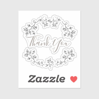 Aesthetic Minimalist floral Vinyl Sticker