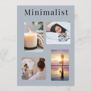 Aesthetic Minimalist Photo Collage Room Decor Card