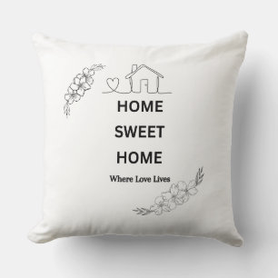 Aesthetic Minimalist Quote Throw Pillow Chic Hom