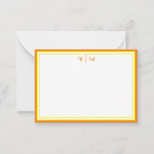 Aesthetic Minimalist with Borders & Monogram Card