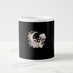 Aesthetic Moon Goblincore And Cottagecore Mushroom Large Coffee Mug