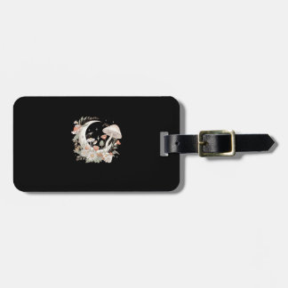 Aesthetic Moon Goblincore And Cottagecore Mushroom Luggage Tag