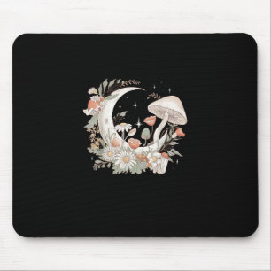 Aesthetic Moon Goblincore And Cottagecore Mushroom Mouse Pad
