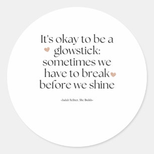 Aesthetic Motivational Quotes From Fantasy Books S Classic Round Sticker