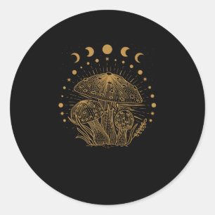 Aesthetic Mushroom Cottage Goblincore Classic Round Sticker