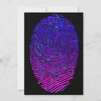 Aesthetic Neon Fingerprint Luminous Luminescent