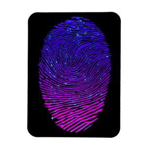 Aesthetic Neon Fingerprint Luminous Luminescent Magnet