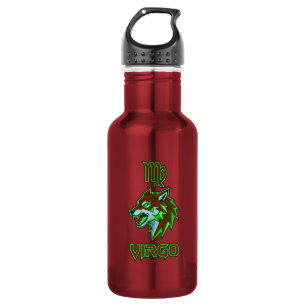 Aesthetic Neon Green Virgo Zodiac 532 Ml Water Bottle