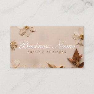 Aesthetic   Neutral   Floral   Business Card