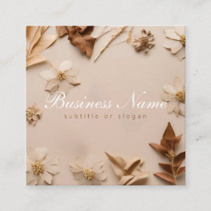 Aesthetic   Neutral   Floral   Business Card