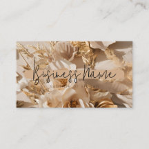 Aesthetic Neutral Golden Business Card
