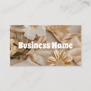 Aesthetic Neutral Golden Business Card