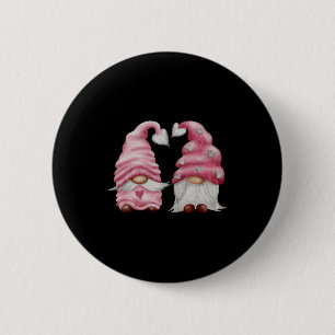 Aesthetic Nk Gnome Valentines Day Decor For Women  2 Inch Round Button