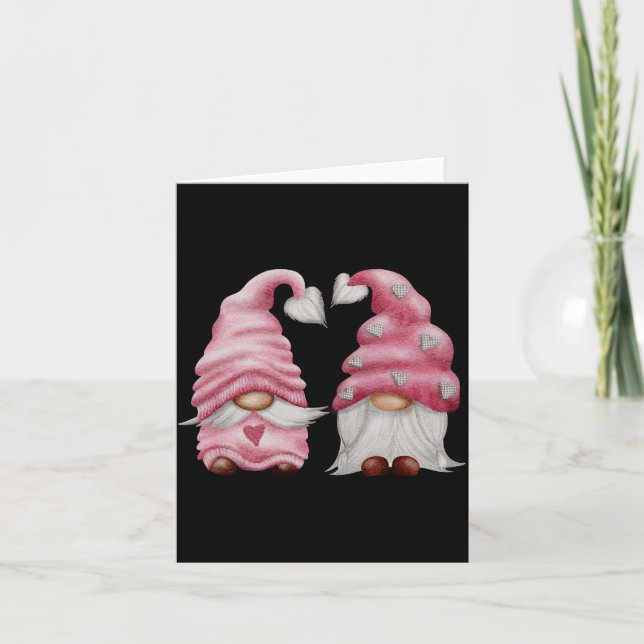 Aesthetic Nk Gnome Valentines Day Decor For Women  Card (Front)