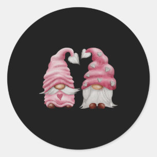 Aesthetic Nk Gnome Valentines Day Decor For Women  Classic Round Sticker