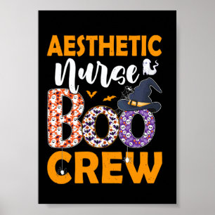 Aesthetic Nurse Boo Crew Spooky Boo Ghost Hallowee Poster