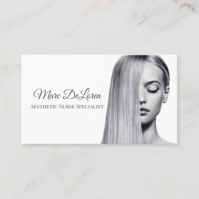 Aesthetic Nurse  Injector Cosmetic Surgeon Business Card (Front)