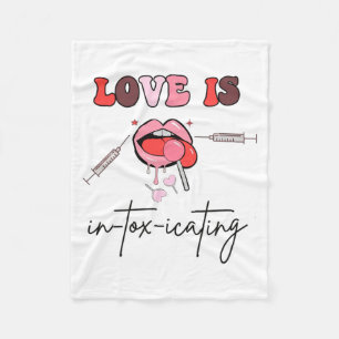 Aesthetic Nurse Injector Valentine Filler Dysrt  Fleece Blanket