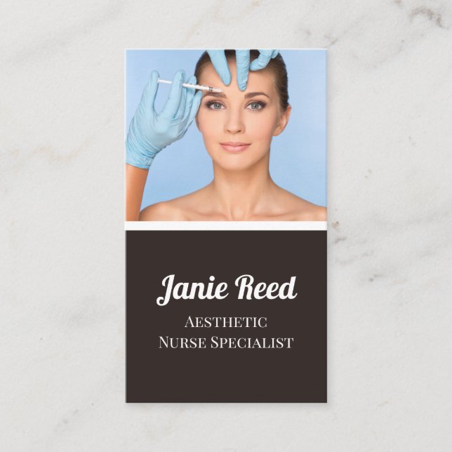 Aesthetic Nurse Specialist Injector Business Card (Front)