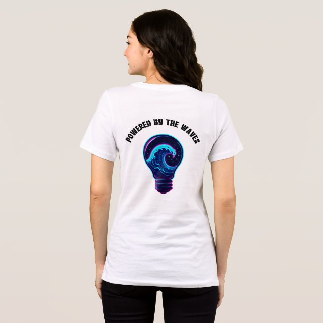 Aesthetic Ocean Wave Lightbulb  Tri-Blend Shirt (Back Full)