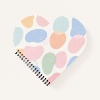 Aesthetic Pastel Abstract Shapes Spiral Notebook