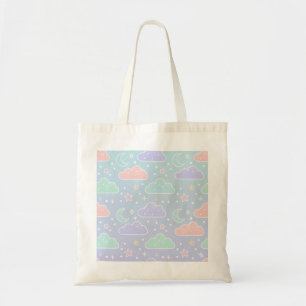 Aesthetic Pastel Cloud Canvas Tote Bag