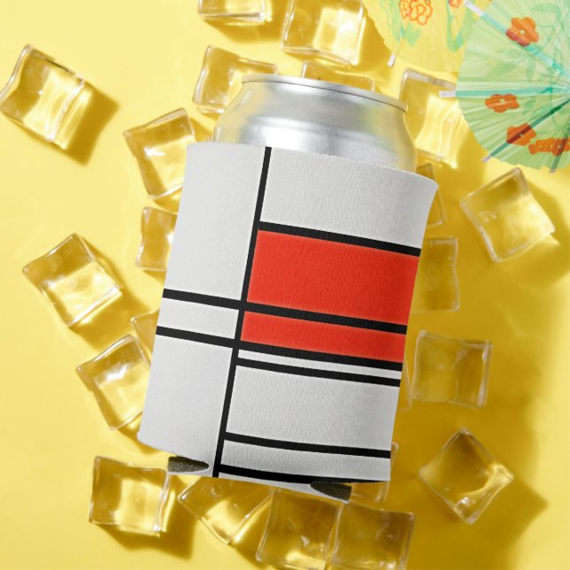 Aesthetic Piet Mondrian Artwork Composition No. 4  Can Cooler (In Situ Summer)