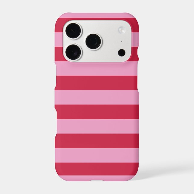 Aesthetic Pink and Red Stripes Minimalist Pattern (Back)